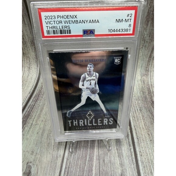 2023 PHOENIX VICTOR WEMBANYAMA THRILLERS #2 PSA  8 Nm/ Mt Spurs Rc - Picture 1 of 10